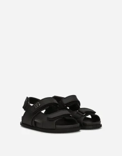 Calfskin sandals with metal DG logo