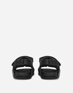 Calfskin sandals with metal DG logo