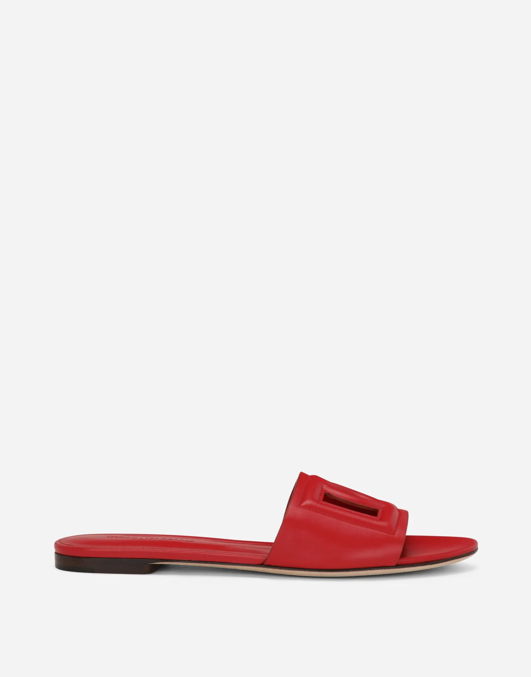 Calfskin sliders with DG logo