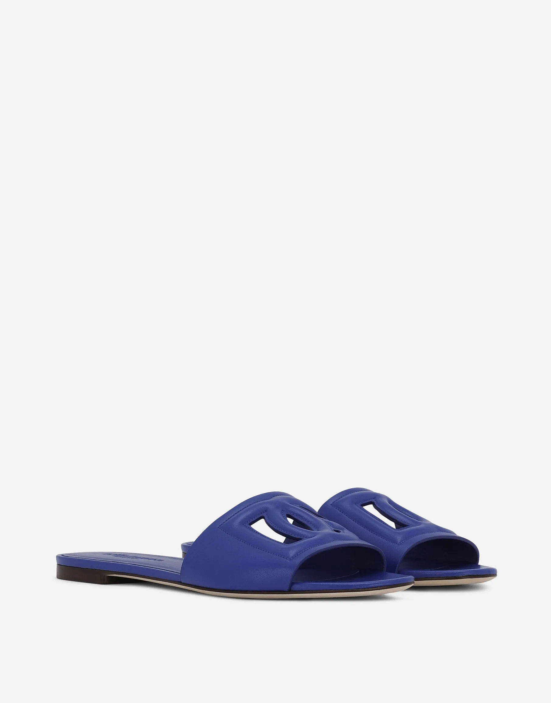 Calfskin sliders with DG logo