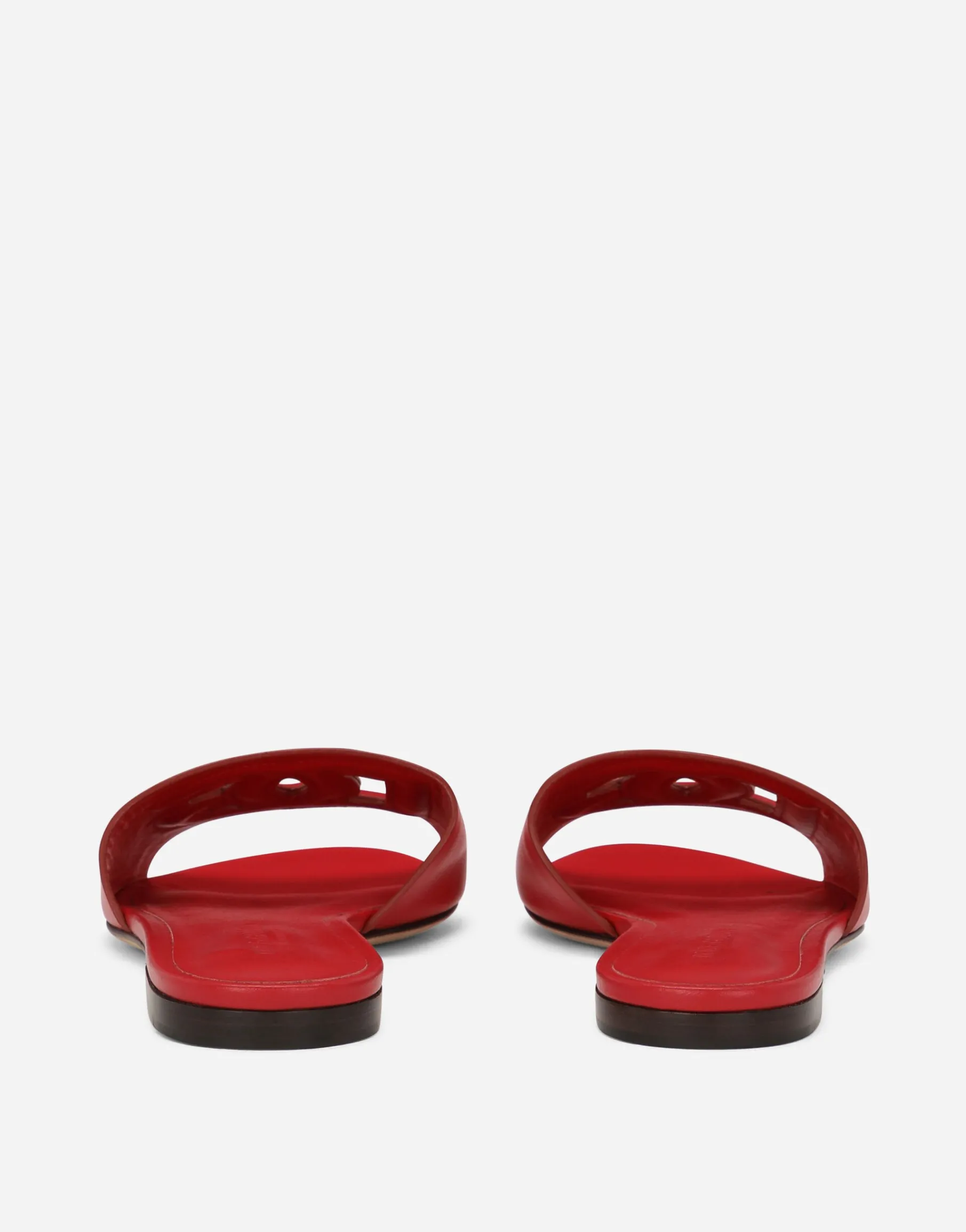 Calfskin sliders with DG logo