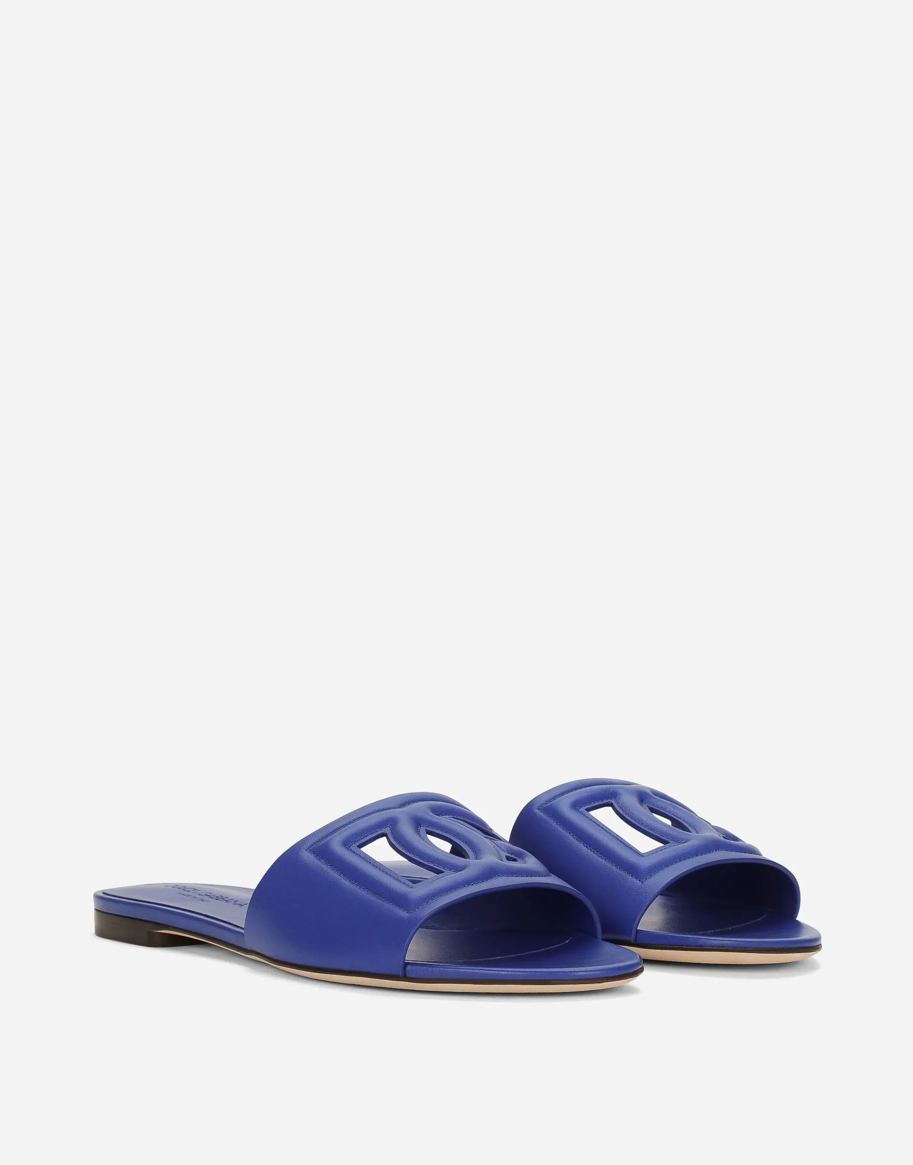 Calfskin sliders with DG logo