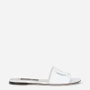 Calfskin slides with DG logo
