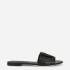 Calfskin slides with DG Millennials logo