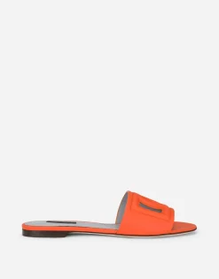 Calfskin slides with DG Millennials logo