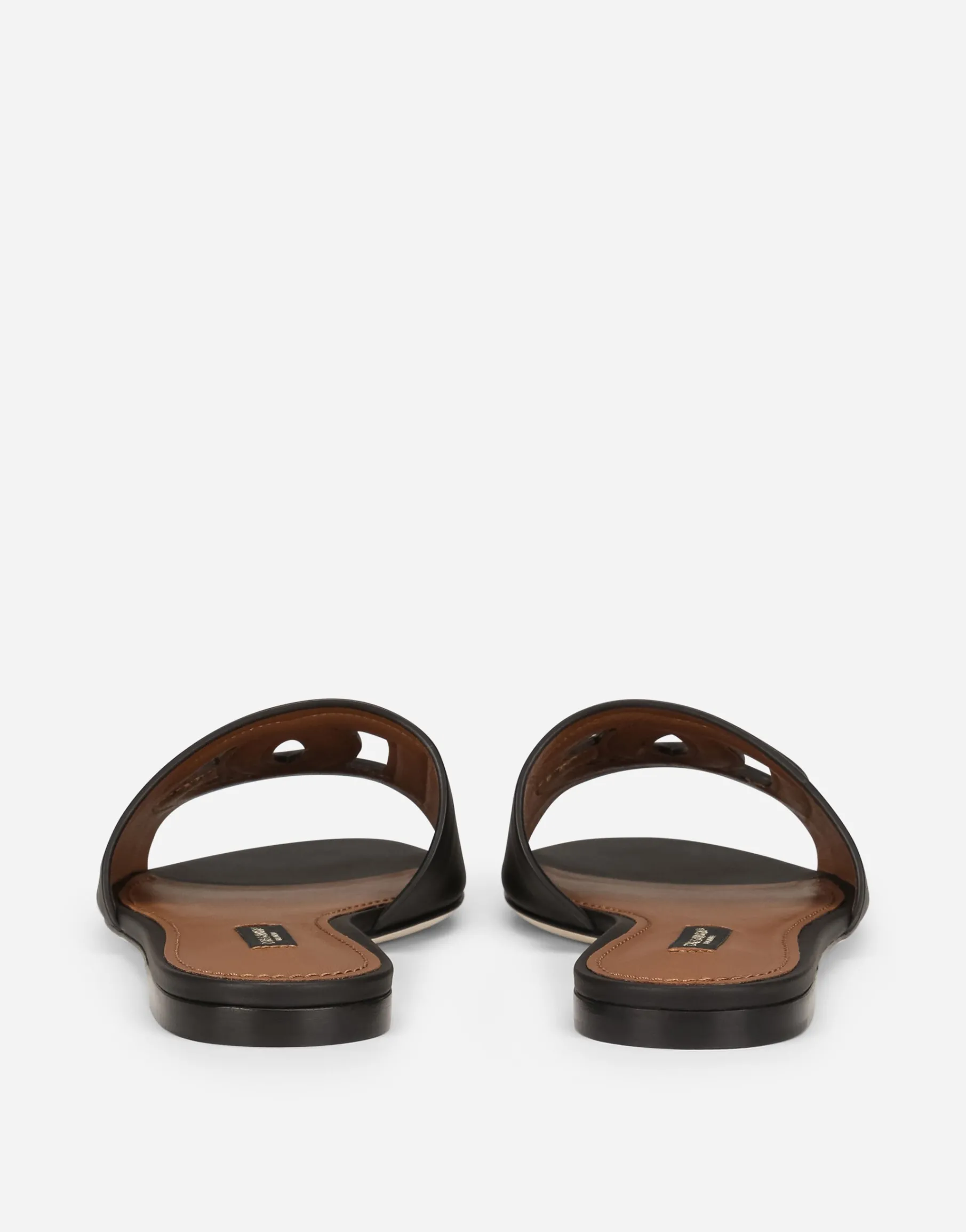 Calfskin slides with DG Millennials logo