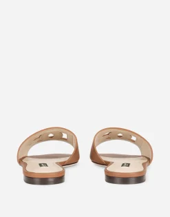 Calfskin slides with DG Millennials logo