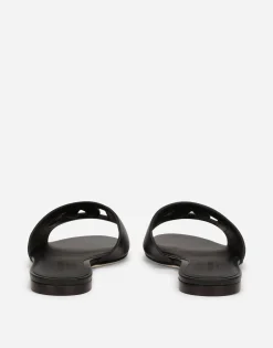 Calfskin slides with DG Millennials logo
