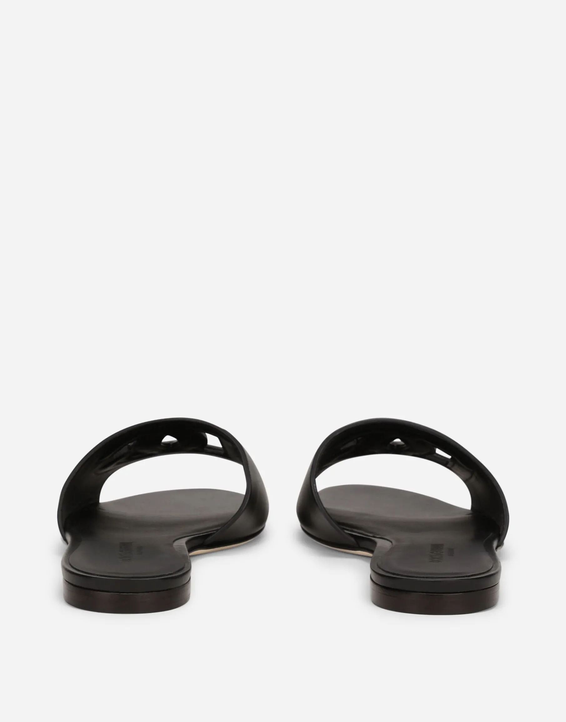 Calfskin slides with DG Millennials logo