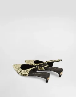 Calfskin slingbacks