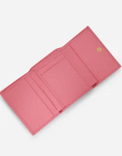 Calfskin wallet with branded plate
