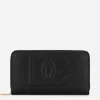 Calfskin zip-around DG Logo wallet