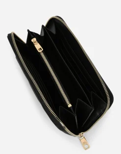Calfskin zip-around DG Logo wallet