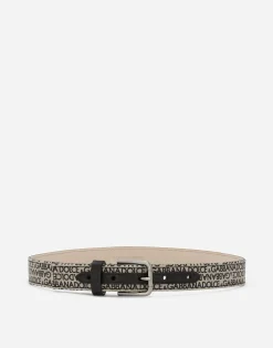 Canvas belt with Dolce&Gabbana logo print