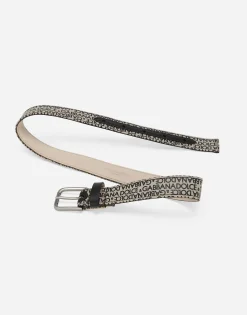 Canvas belt with Dolce&Gabbana logo print