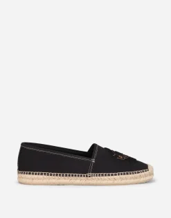 Canvas espadrilles with coat of arms embroidery