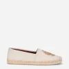 Canvas espadrilles with coat of arms embroidery