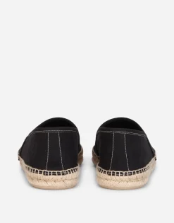 Canvas espadrilles with coat of arms embroidery