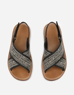Canvas sandals with Dolce&Gabbana logo print