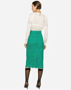 Cashmere and silk cardigan with lace inlay