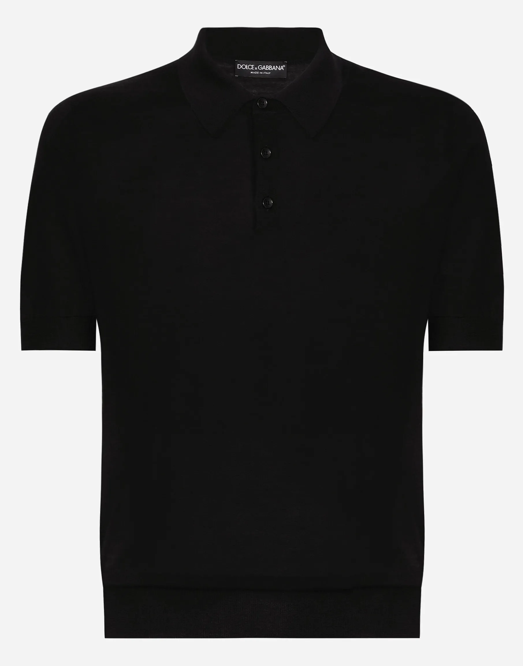 Cashmere and silk polo-shirt