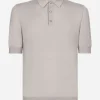 Cashmere and silk polo-shirt