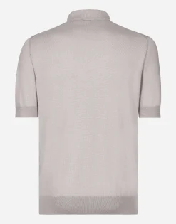 Cashmere and silk polo-shirt