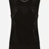 Cashmere and silk sweater with lace inlay