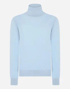 Cashmere and silk turtle-neck sweater