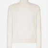 Cashmere and silk turtle-neck sweater