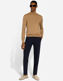 Cashmere and silk turtle-neck sweater