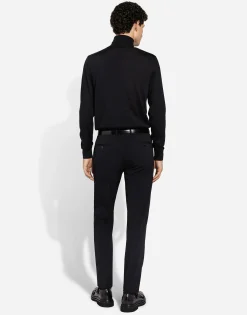 Cashmere and silk turtle-neck sweater