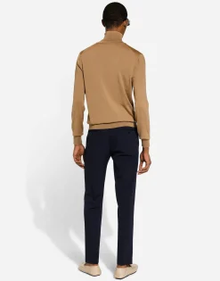 Cashmere and silk turtle-neck sweater