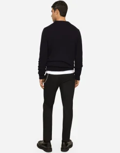 Cashmere and wool cardigan with branded tag