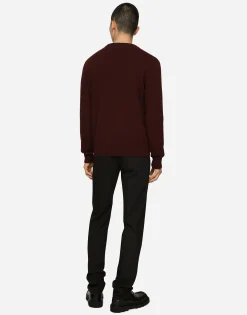 Cashmere and wool cardigan with branded tag