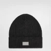 Cashmere and wool hat with branded tag