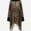 Cashmere and wool poncho with fringing