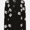 Cashmere cardigan with DG logo inlay