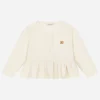 Cashmere cardigan with metal DG logo embellishment