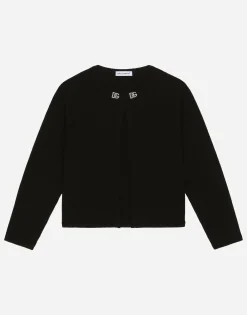 Cashmere cardigan with metal DG logo