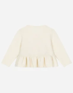 Cashmere cardigan with metal DG logo embellishment