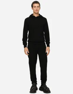 Cashmere jogging pants with DG logo