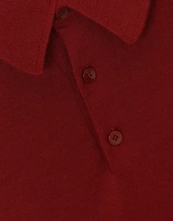 Cashmere polo-style sweater with DG logo embroidery