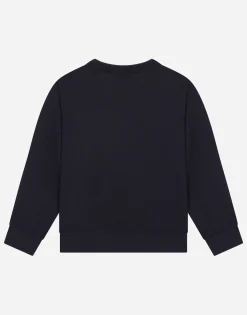 Cashmere round-neck sweater with DG logo embroidery