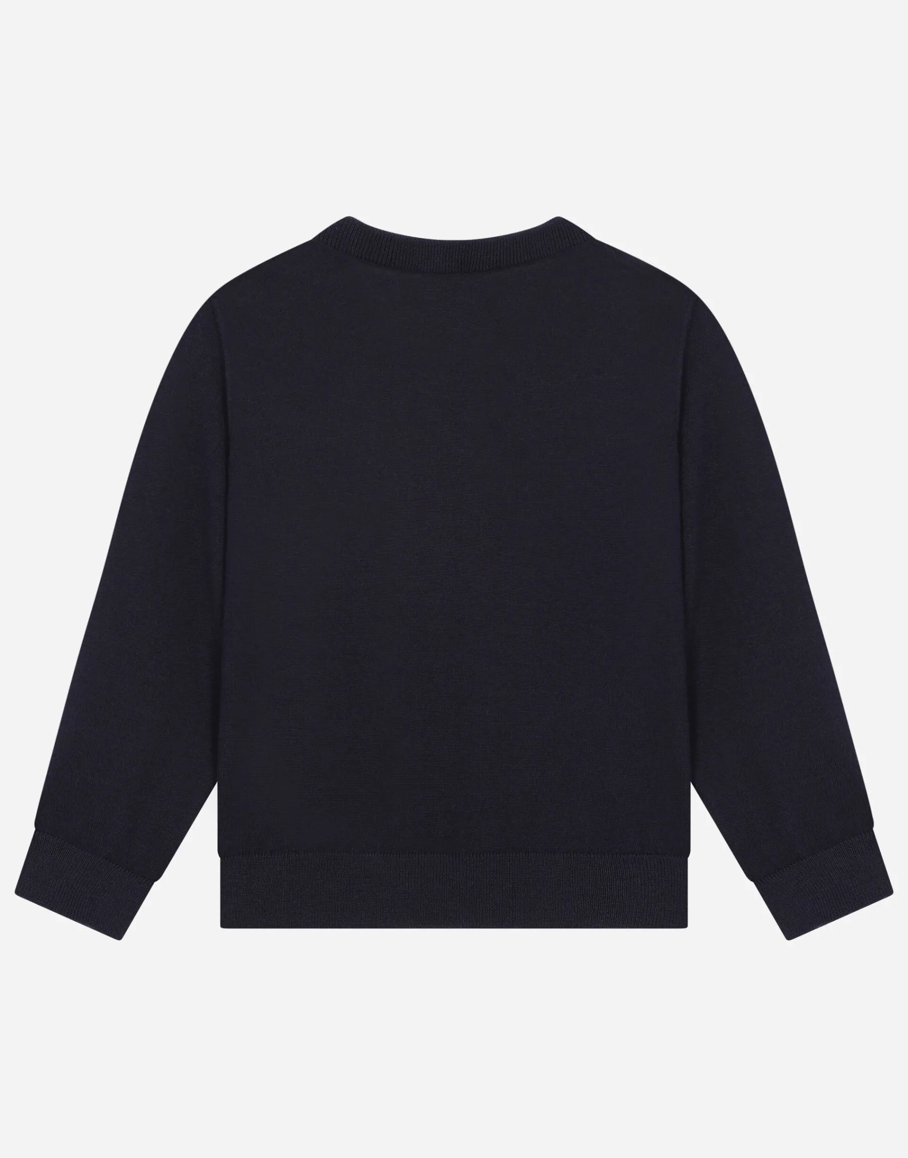 Cashmere round-neck sweater with DG logo embroidery