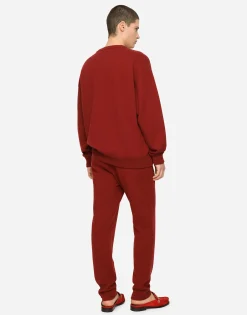 Cashmere round-neck sweater with DG logo