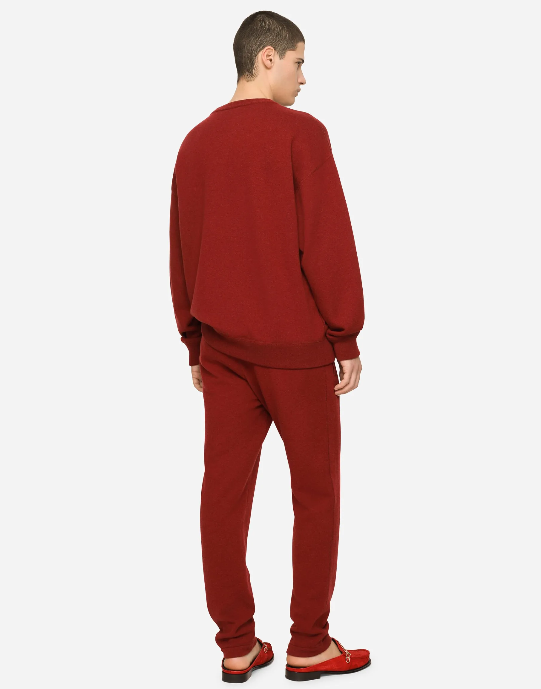 Cashmere round-neck sweater with DG logo