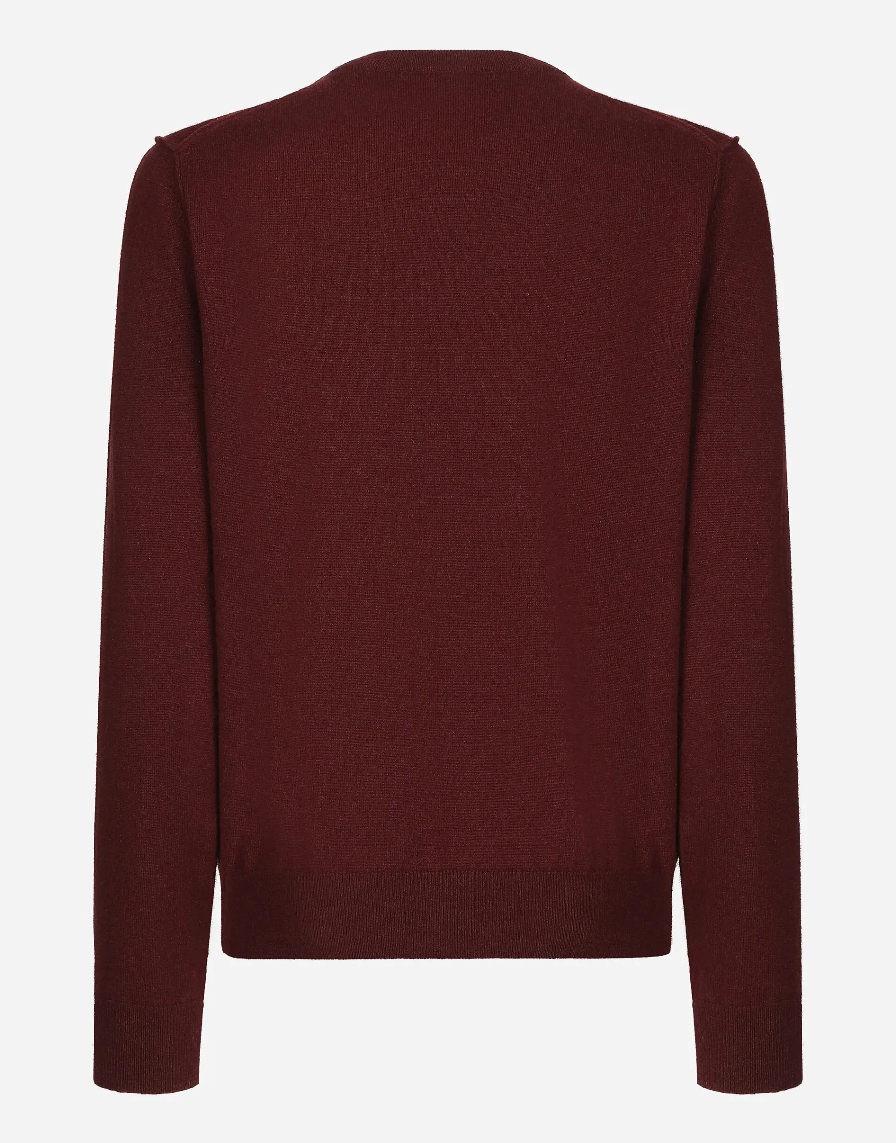 Cashmere round-neck sweater with DG embroidery