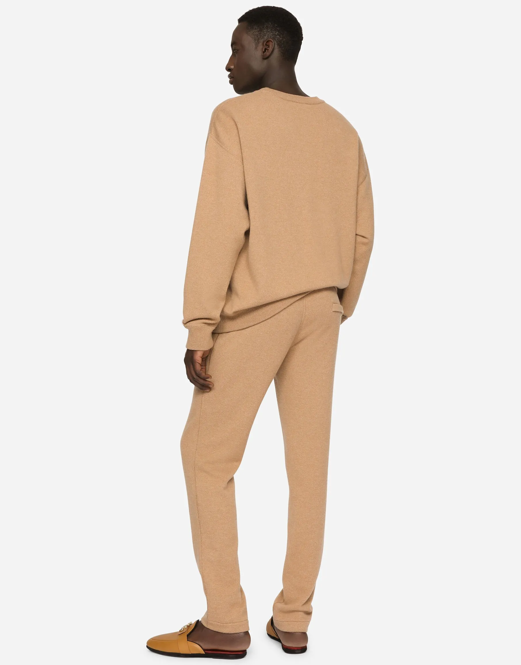 Cashmere round-neck sweater with DG logo