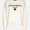 Cashmere sweater with flocked DG logo
